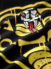 Black Relaxed Fit Cobra Kai Licence 100% Cotton T-Shirt - Image 7 of 7