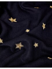 Accessorize Blue Star Embroidered Blanket Scarf - Image 3 of 3