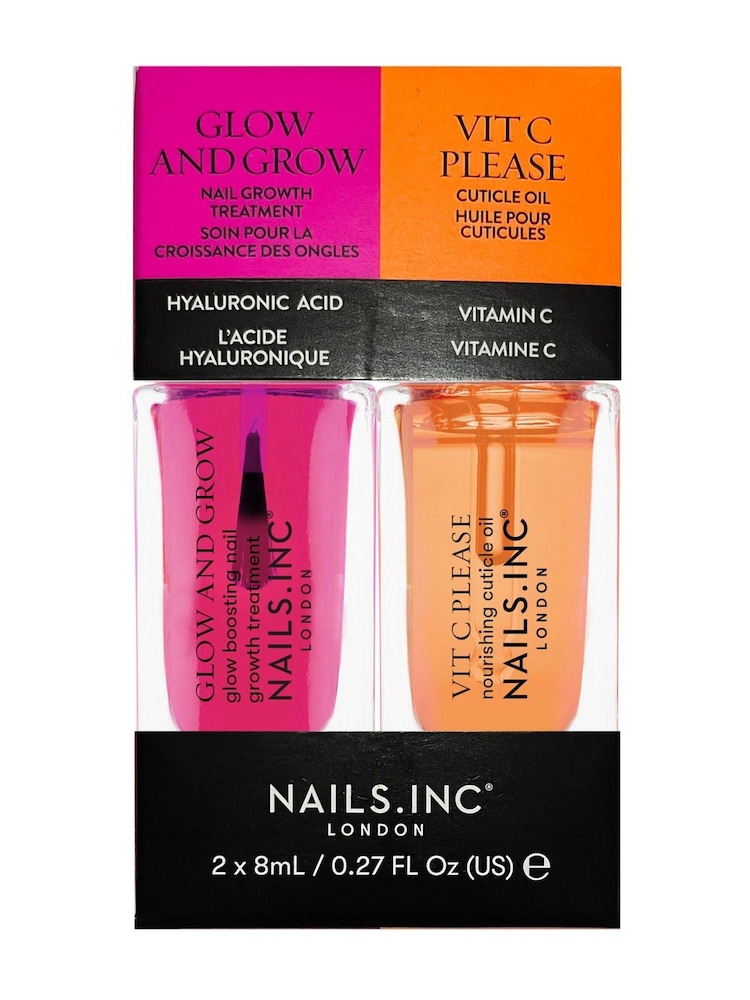 NAILS INC Glow And Grow X Vit C Please Mini Nail Treatment Duo - Image 1 of 3