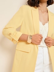 Friends Like These Buttermilk Yellow Petite Edge to Edge Tailored Sleeve Detail Blazer - Image 3 of 4
