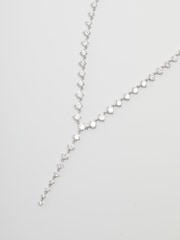 Jon Richard Silver Tone Cubic Zirconia Y Necklace - Image 3 of 3