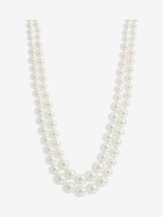 Jon Richard Gold Tone Double Row Graduated Pearl Collar Necklace - Image 3 of 3