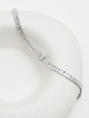 Jon Richard Silver Cubic Zirconia Circle Link Bracelet - Image 3 of 3
