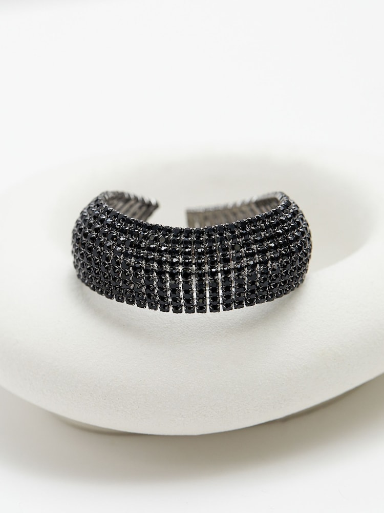 Jon Richard Black Statement Jet Bracelet - Image 1 of 2