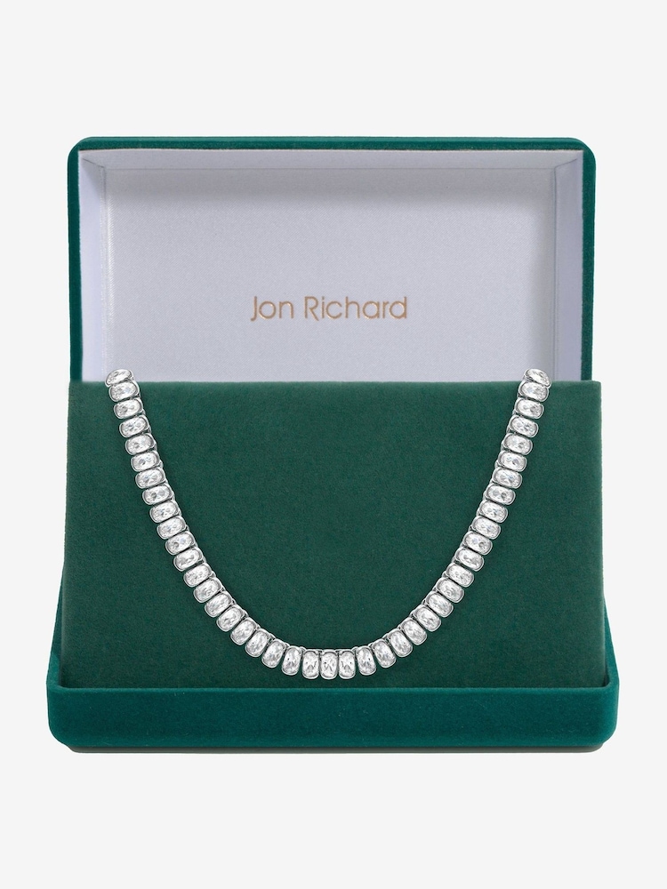 Jon Richard Silver Tone Cubic Zirconia Zirconia Allway Necklace - Image 1 of 4