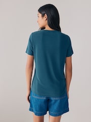 Blue Basic V-Neck T-Shirt - Image 2 of 3