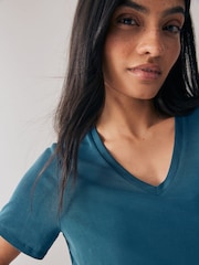 Blue Basic V-Neck T-Shirt - Image 3 of 3