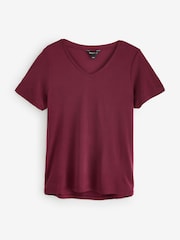 Purple Plum Basic V-Neck T-Shirt - Image 1 of 3