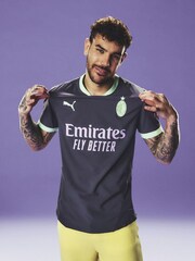Puma Grey AC Milan Authentic Third Shirt 2024-25 - Image 1 of 9