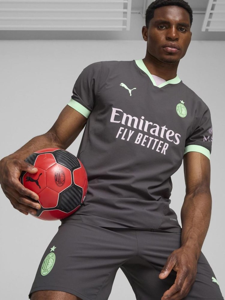 Puma Grey AC Milan Authentic Third Shirt 2024-25 - Image 2 of 9