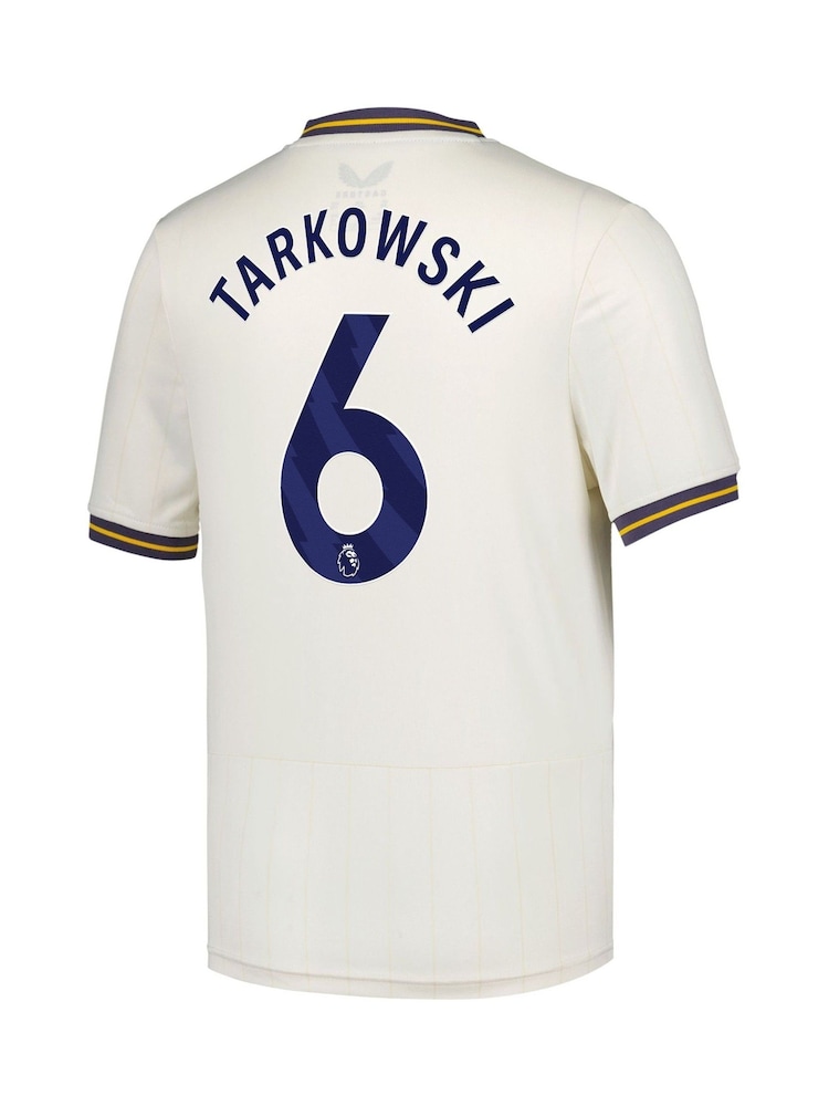 Castore White Everton Third Kids Shirt 2024-25 in Tarkowski 6 Printing - Image 3 of 3