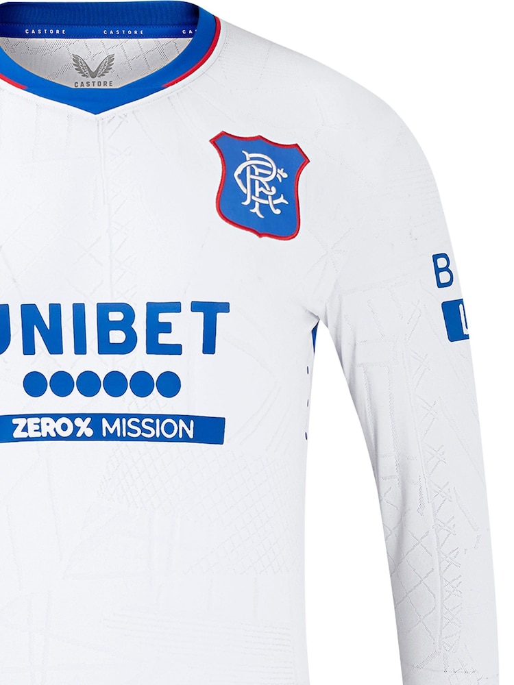 Castore white Long Sleeve Glasgow Rangers Away Shirt 2024-25 - Image 5 of 5