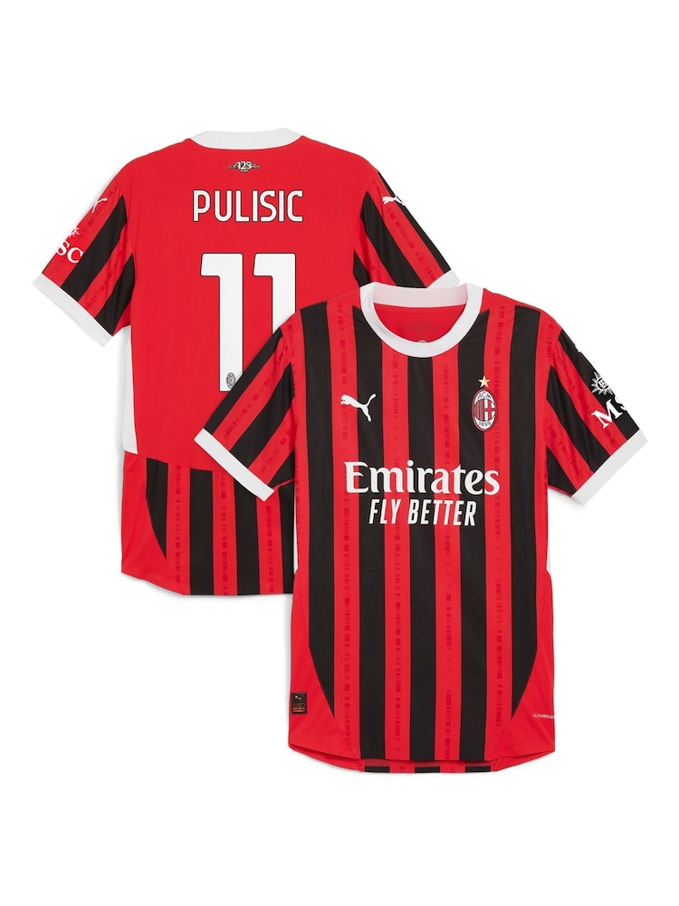 Puma Red Pulisic 11 Printing AC Milan Home Authentic Shirt 2024-25 - Image 1 of 3