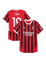 Puma Red Theo 19 Printing AC Milan Home Authentic Shirt 2024-25 - Image 1 of 3