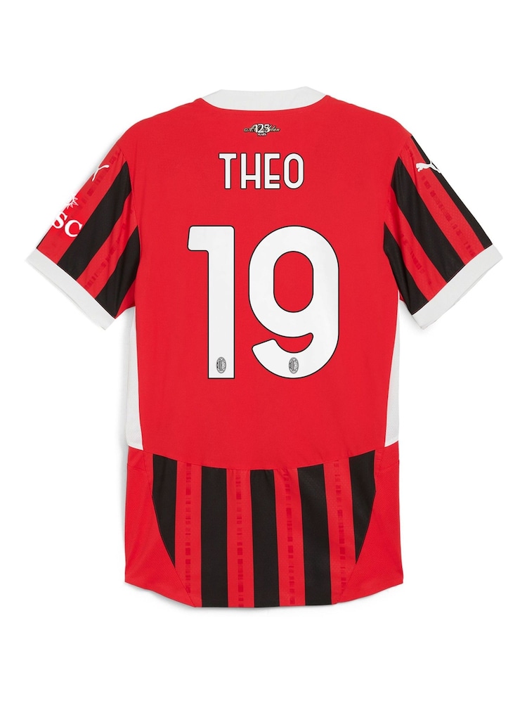Puma Red Theo 19 Printing AC Milan Home Authentic Shirt 2024-25 - Image 3 of 3