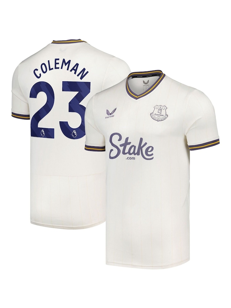 Castore White Coleman 23 Printing Everton Third Shirt 2024-25 - Image 1 of 3