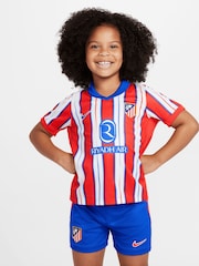 Nike Little Kids Atletico de Madrid Home Stadium Kit 2024-25 - Image 3 of 5