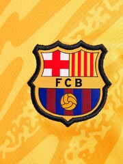 Nike Yellow Kids Barcelona Goalkeeper Change Stadium Long Sleeve Shirt 2024-25 - Image 4 of 5