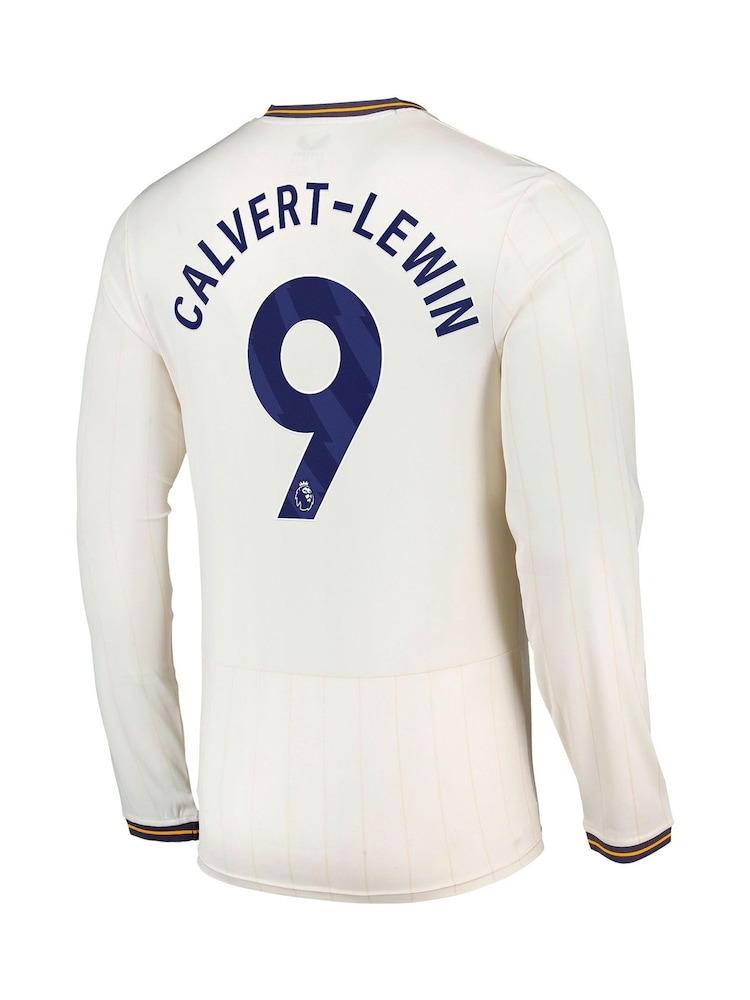 Castore White Long Sleeve Calvert Lewin 9 Printing Everton Third Shirt 2024-25 - Image 3 of 3