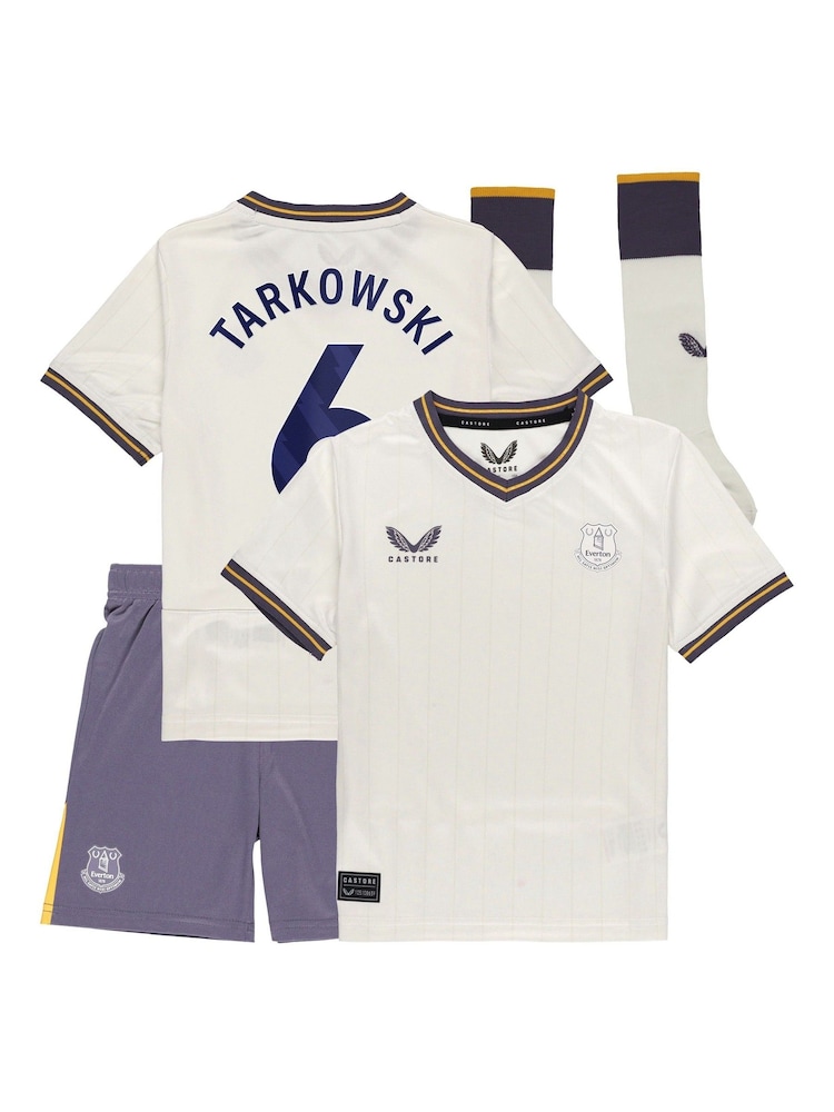 Castore White Everton Third Infant Kit 2024-25 Tarkowski 6 printing - Image 3 of 3 Castore White Everton Third Infant Kit 2024-25 Tarkowski 6 printing - Image 3 of 3