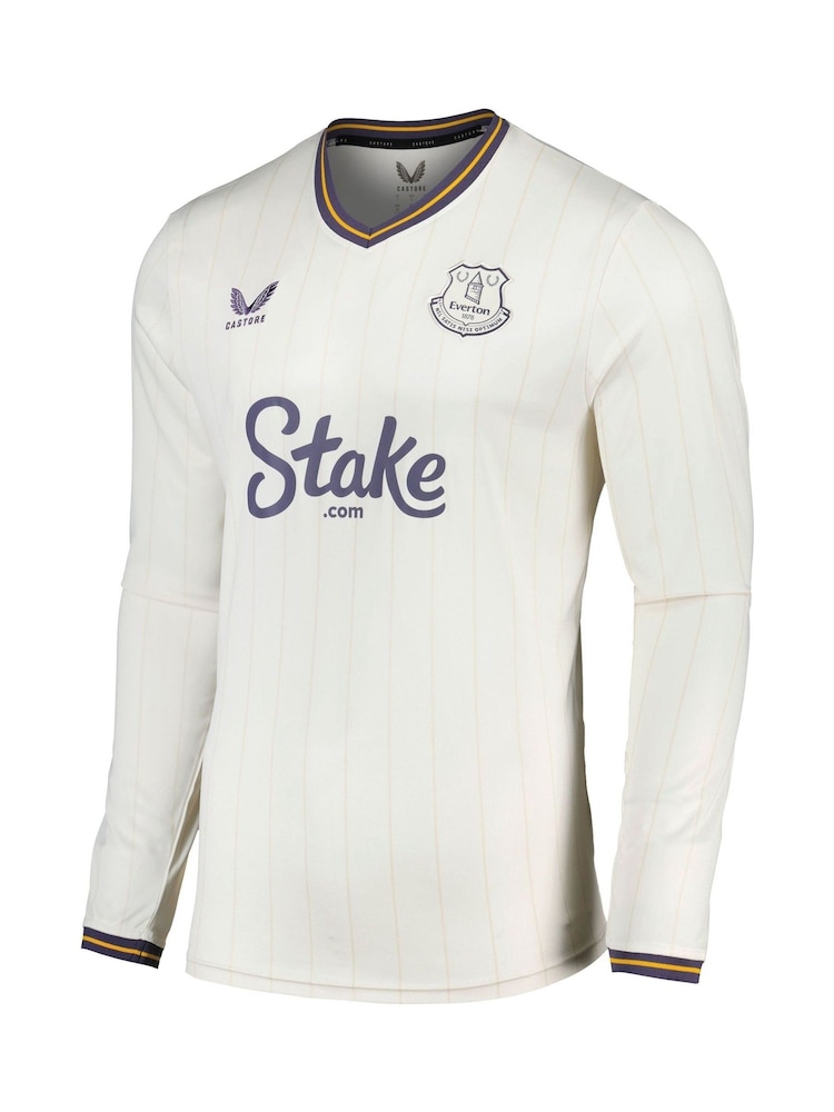 Castore White Long Sleeve Everton Third Replica Shirt 2024-25 - Image 2 of 3