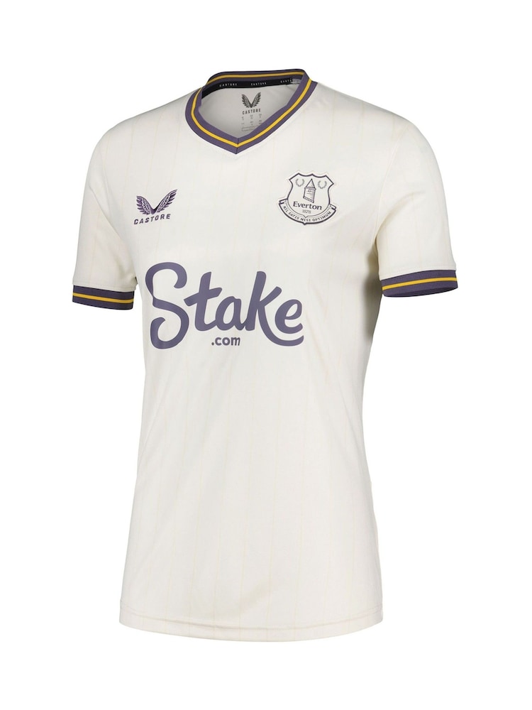 Castore White Everton Third Shirt 2024-25 Womens Tarkowski 6 printing - Image 2 of 3
