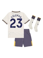Castore White Everton Third Infant Kit 2024-25 Coleman 23 printing - Image 2 of 3