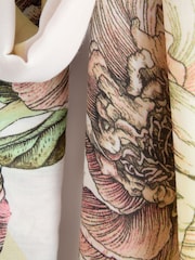 Yellow/Lilac Floral Print Lightweight Scarf - Image 3 of 3