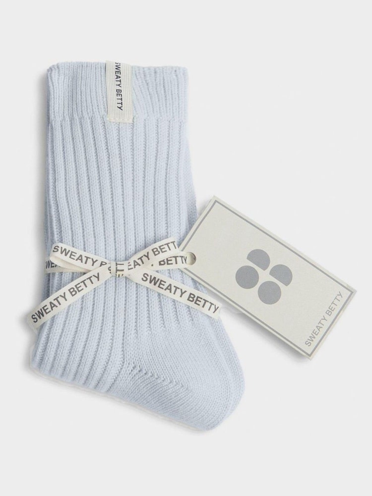 Sweaty Betty Blue Cosy Socks - Image 2 of 2 Sweaty Betty Blue Cosy Socks - Image 2 of 2