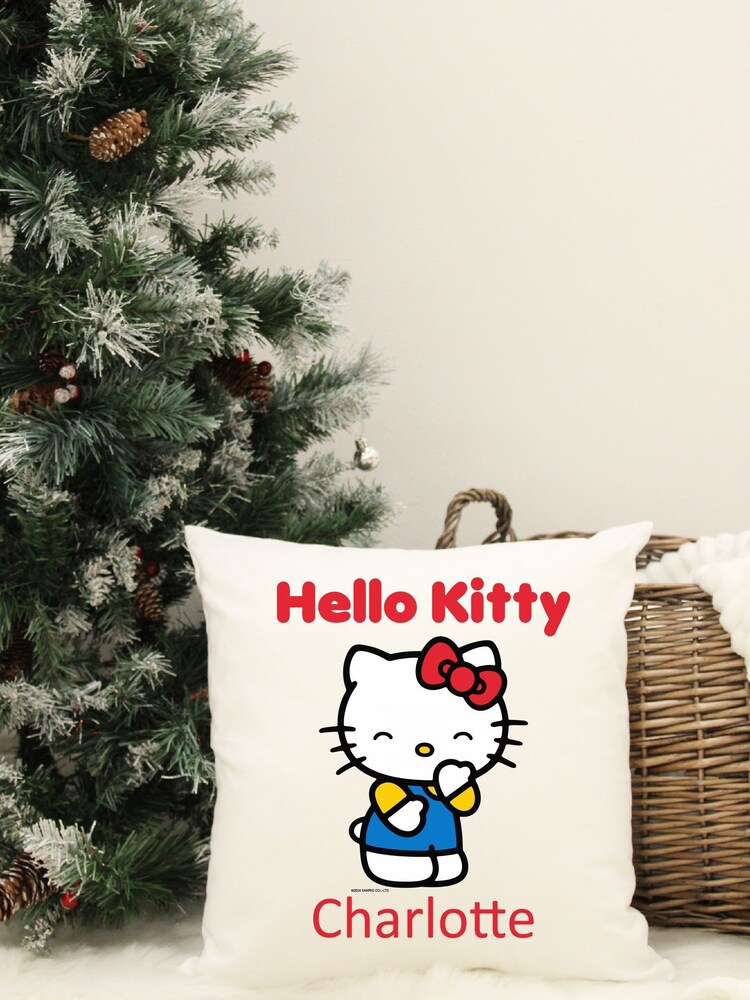 Personalised Hello Kitty Square Cushion by Character World - Image 1 of 4