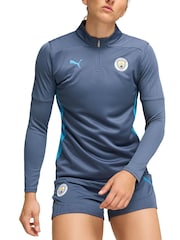 Puma Blau Manchester City Trainingsoberteil mit Viertelreißverschluss für Damen - Bild 1 von 5