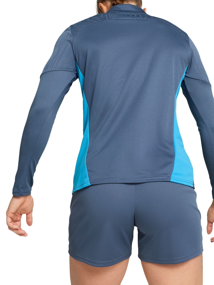Puma Blue Blue Manchester City Training Quarter Zip Top Womens - Image 2 of 5 Puma Blue Blue Manchester City Training Quarter Zip Top Womens - Image 2 of 5