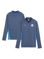 Puma Blau Manchester City Trainingsoberteil mit Viertelreißverschluss für Damen - Bild 3 von 5
