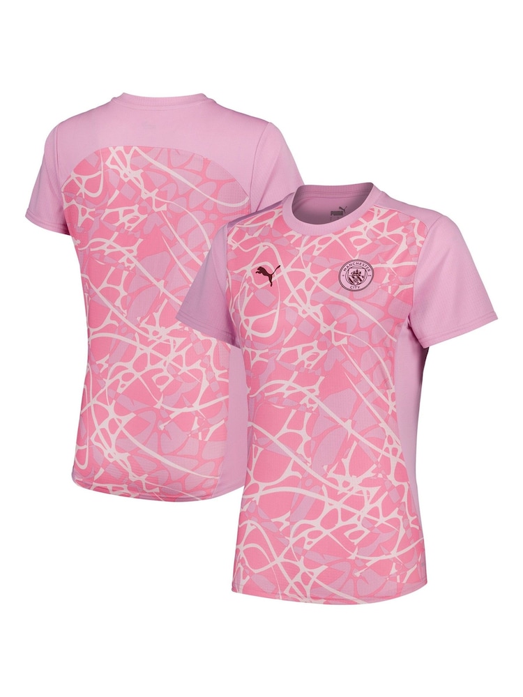 Puma Pink Manchester City Pre Match Top Womens - Image 1 of 3