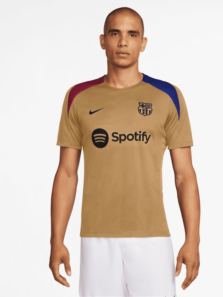 Nike Gold Barcelona Strike Training Top - Image 1 of 2 Nike Gold Barcelona Strike Training Top - Image 1 of 2
