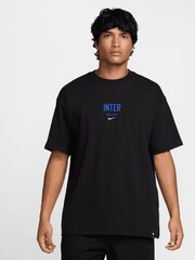 Nike Black Inter Milan Air Max 100% Cotton 90 Wordmark T-Shirt - Image 1 of 5