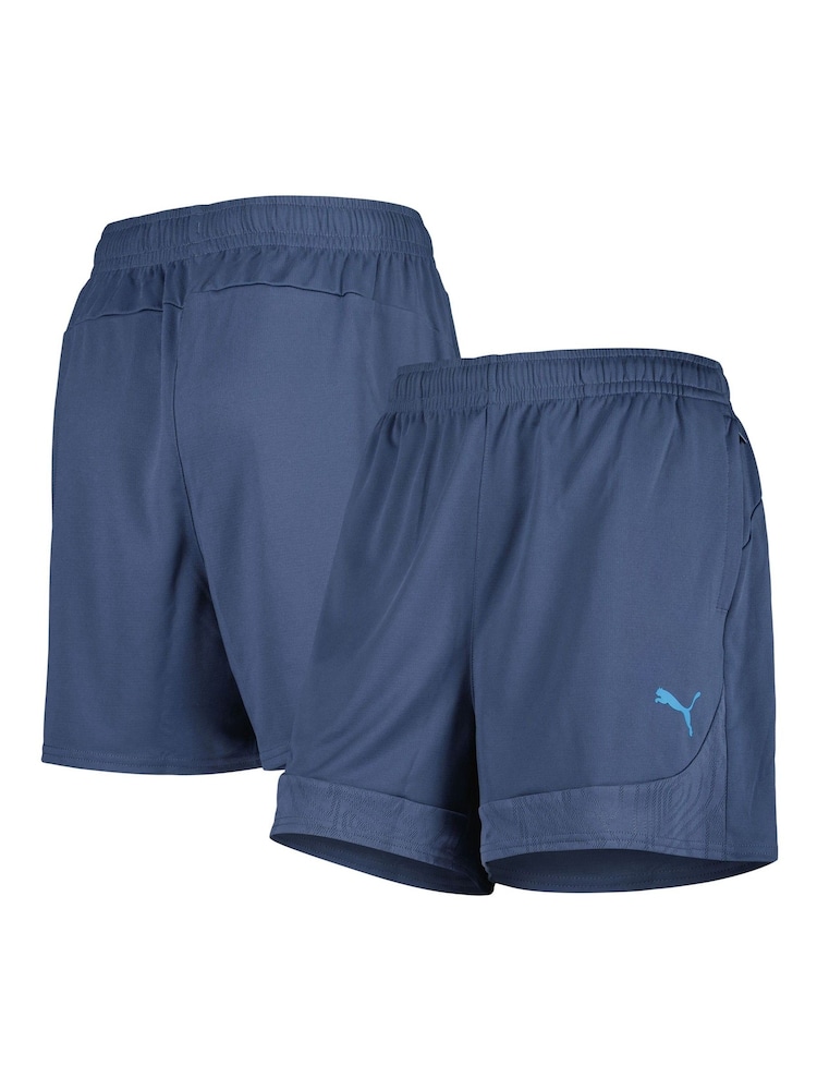 Puma Blue Manchester City Training Shorts Womens - Image 2 of 5
