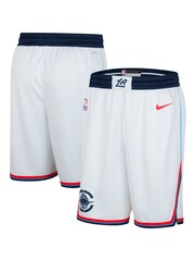 Fanatics NBA Los Angeles Clippers Replica Association Swingman White Shorts - Image 1 of 3