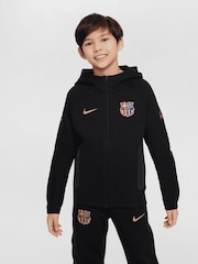 Nike Black Kids Barcelona Tech Fleece Zip Hoodie - Image 1 of 5