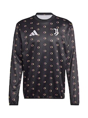 adidas Black Juventus Pre Match Warm Top - Image 4 of 5