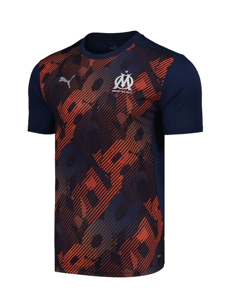 Puma Blue Olympique de Marseille Pre Match T-Shirt - Image 3 of 3