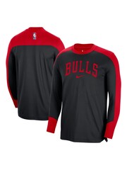 Fanatics NBA Chicago Bulls Dri-FIT Pre Game Long Sleeve Black Top - Image 1 of 3