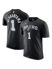 Fanatics NBA San Antonio Spurs Icon Name and Number 100% Cotton Black T-Shirt - Image 1 of 3