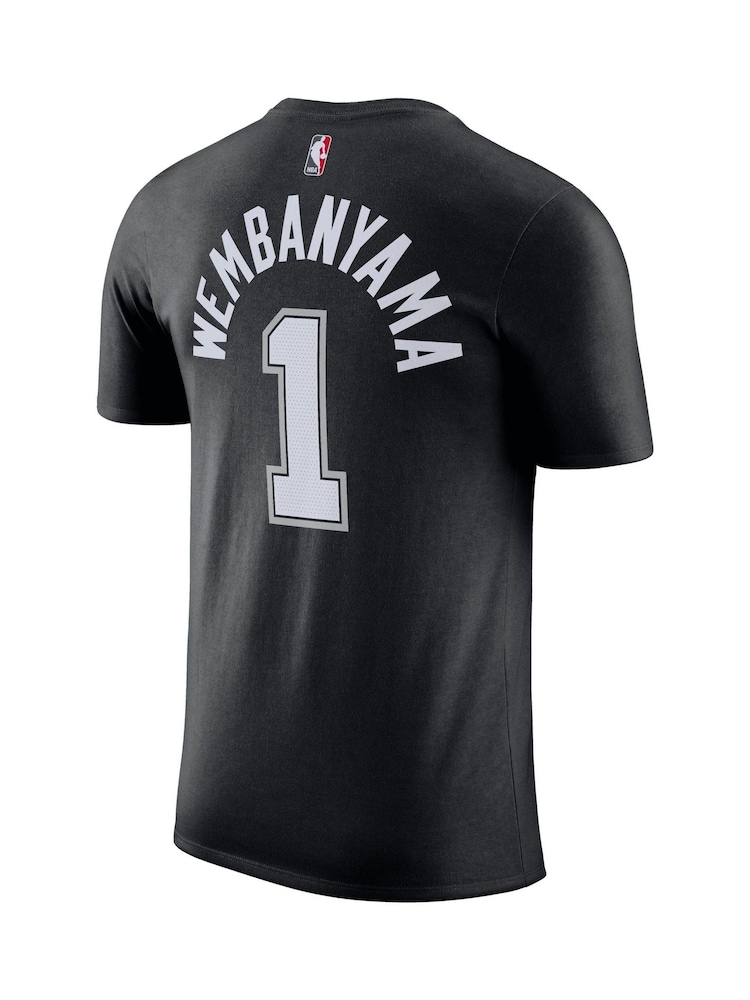 Fanatics NBA San Antonio Spurs Icon Name and Number 100% Cotton Black T-Shirt - Image 2 of 3