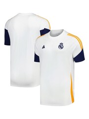 adidas White Real Madrid Training 100% Cotton T-Shirt - Image 1 of 3