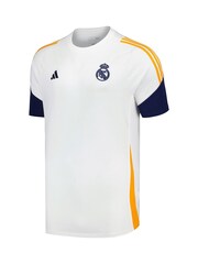 adidas White Real Madrid Training 100% Cotton T-Shirt - Image 2 of 3