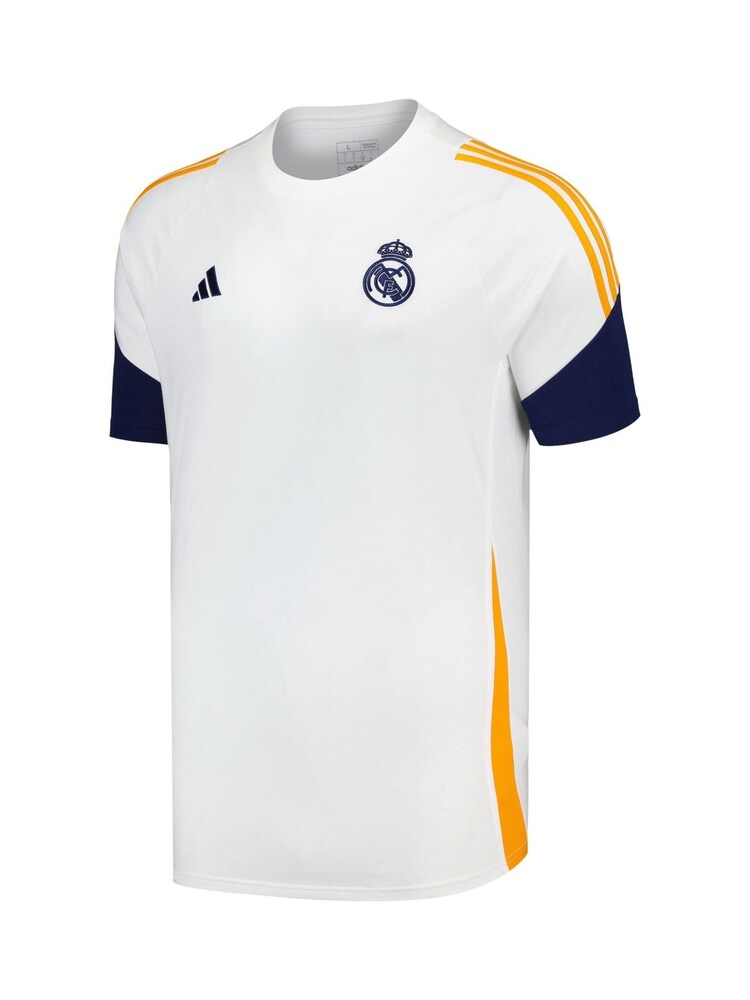 adidas White Real Madrid Training 100% Cotton T-Shirt - Image 2 of 3