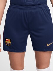 Nike Blue Womens Barcelona Home Stadium Shorts 2024-25 - Image 1 of 5