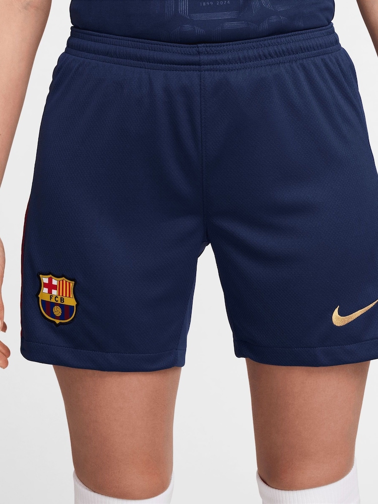 Nike Blue Womens Barcelona Home Stadium Shorts 2024-25 - Image 1 of 5