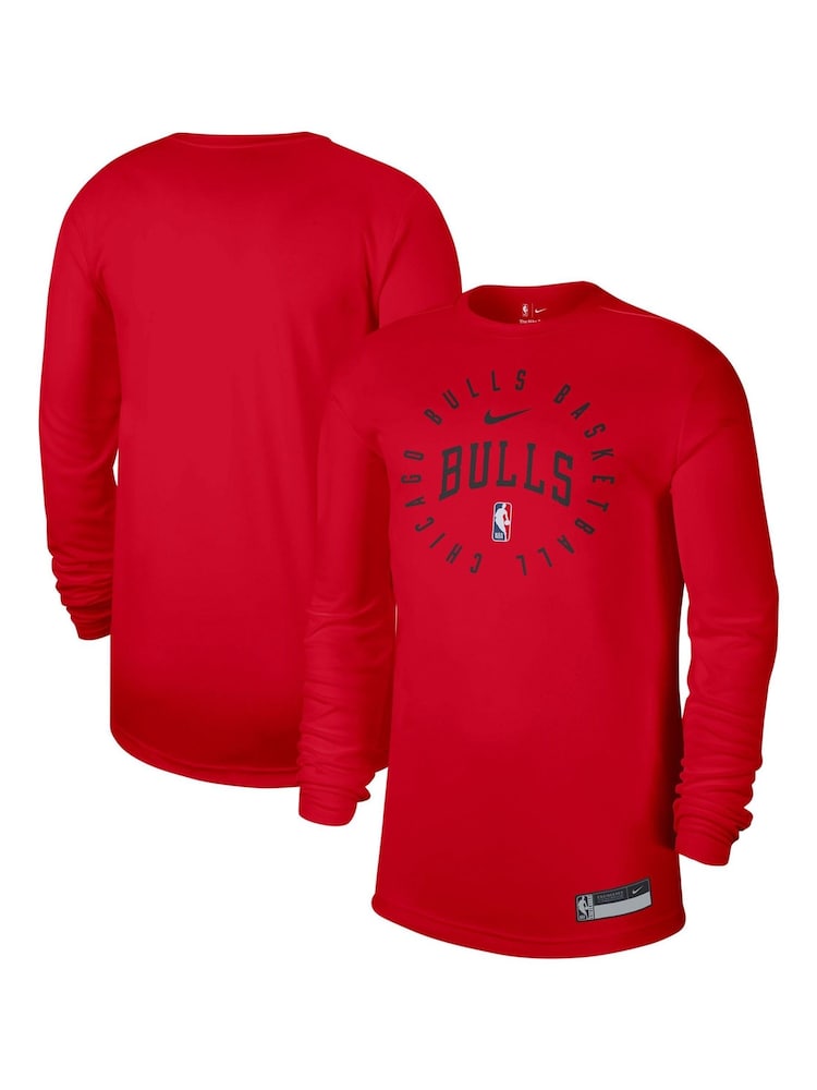 Fanatics Red NBA Chicago Bulls Long Sleeve Practice Top - Image 1 of 3